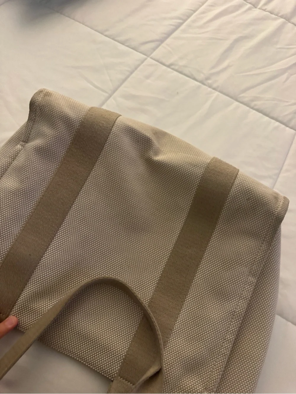 lululemon athletica Beige Canvas Duffel Tote